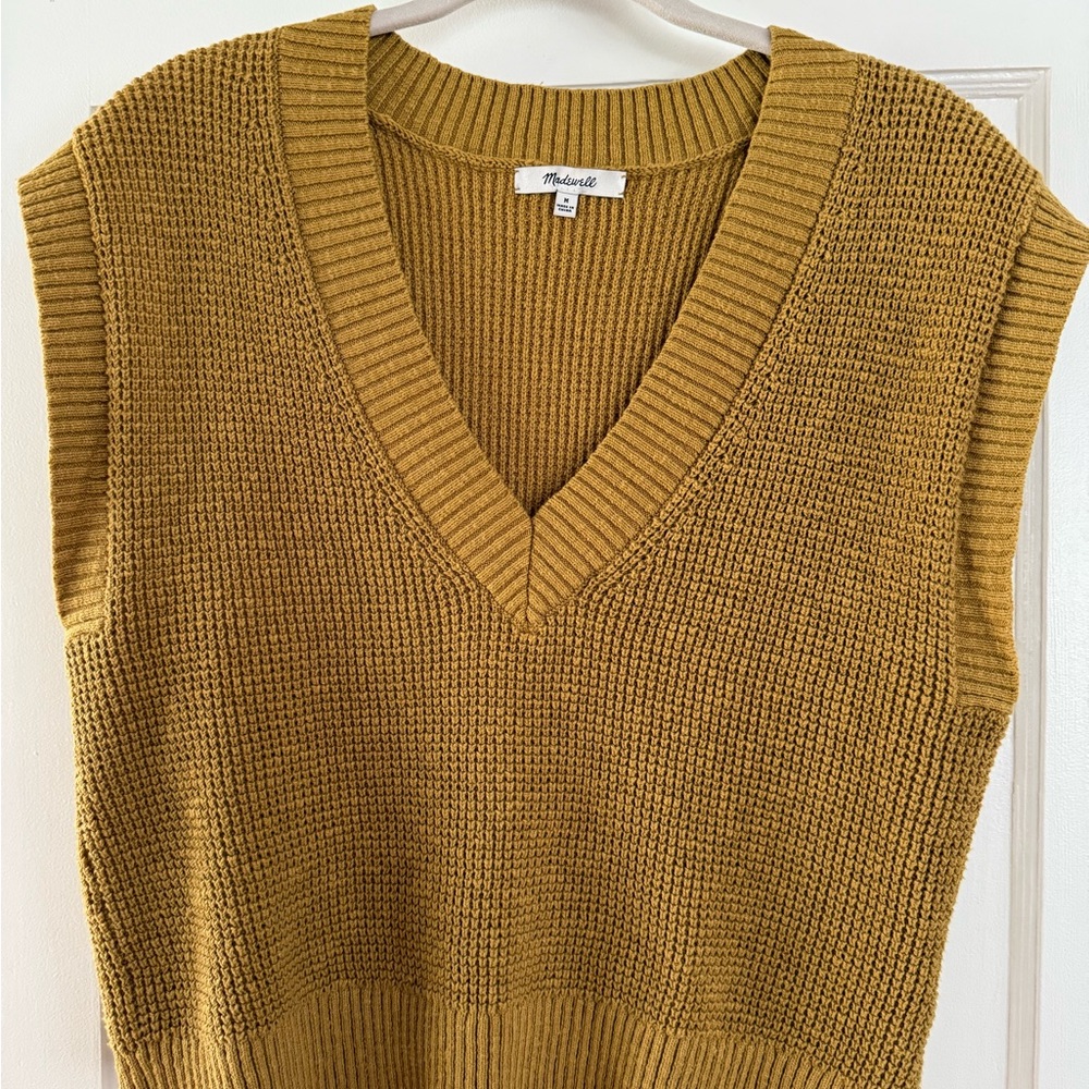 Madewell Mustard Yellow Sleeveless Sweater Vest